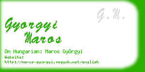 gyorgyi maros business card